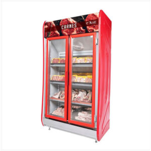 EXPOSITOR VERTICAL PARA CARNES 2 PORTAS