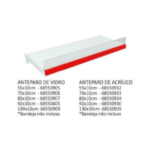 ANTEPARO DE VIDRO OU ACRÍLICO