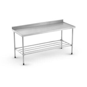 MESA INOX TAMPO COM ESPELHO E BORDA