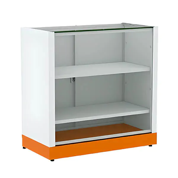 BALCÃO EXPOSITOR COM PORTA
